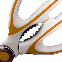 Ножиці кухонні Stenson SF-5-405 для обробки пташиного м'яса і риби у чохлі помаранчеві, фото 2