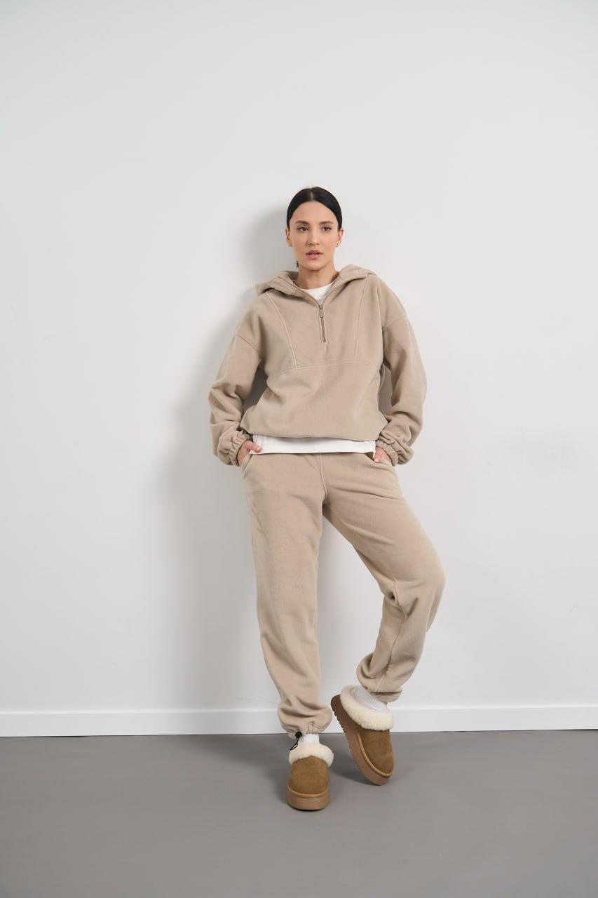 Жіночий теплий костюм з м'якої тканини TEDDY POLAR FLEECE