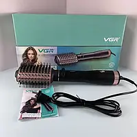 Фен щітка для сушіння волосся 800W, VGR V-494 / Електричний фен браш для укладання волосся