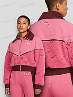 Куртка Nike Sportswear Icon Clash Pink, курточка, шубка, шерпа