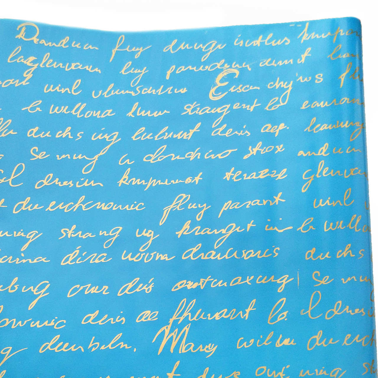 Тонована плівка "Лист" (60 см, 200 г) золоте на синьому, фото 1