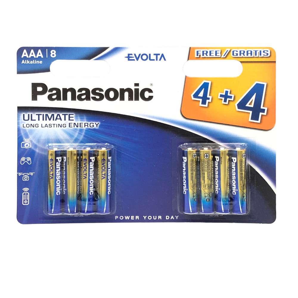 Батарейки AAA (LR03) Panasonic Evolta Alkaline (8шт.), фото 1