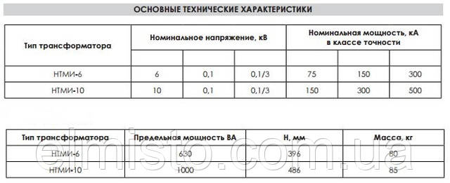 Купить трехфазный масляный измерительный трансформатор напряжения НТМИ-10-У2