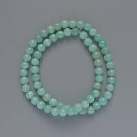 Намистини Амазоніт (іміт. акрил) гладка кулька d-6,5мм+- L-40см+- на волосіні купити біжутерію дешево оптом в інтернеті