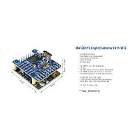Полетный контроллер (FC) MATEKSYS F411-WTE (F411-WTE/HP024.0093)