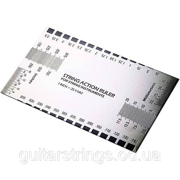 String Ruler Гитарная линейка для измерения высоты струн и порожков, фото 1