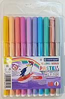 Фломастеры Centropen PASTEL / 10 цветов - пастель / смываемые, на водной основе / центропен / 7550/10