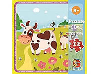 Детские пазлы из серии Ферма 12 эл. LA02 ТМ G-Toys OS