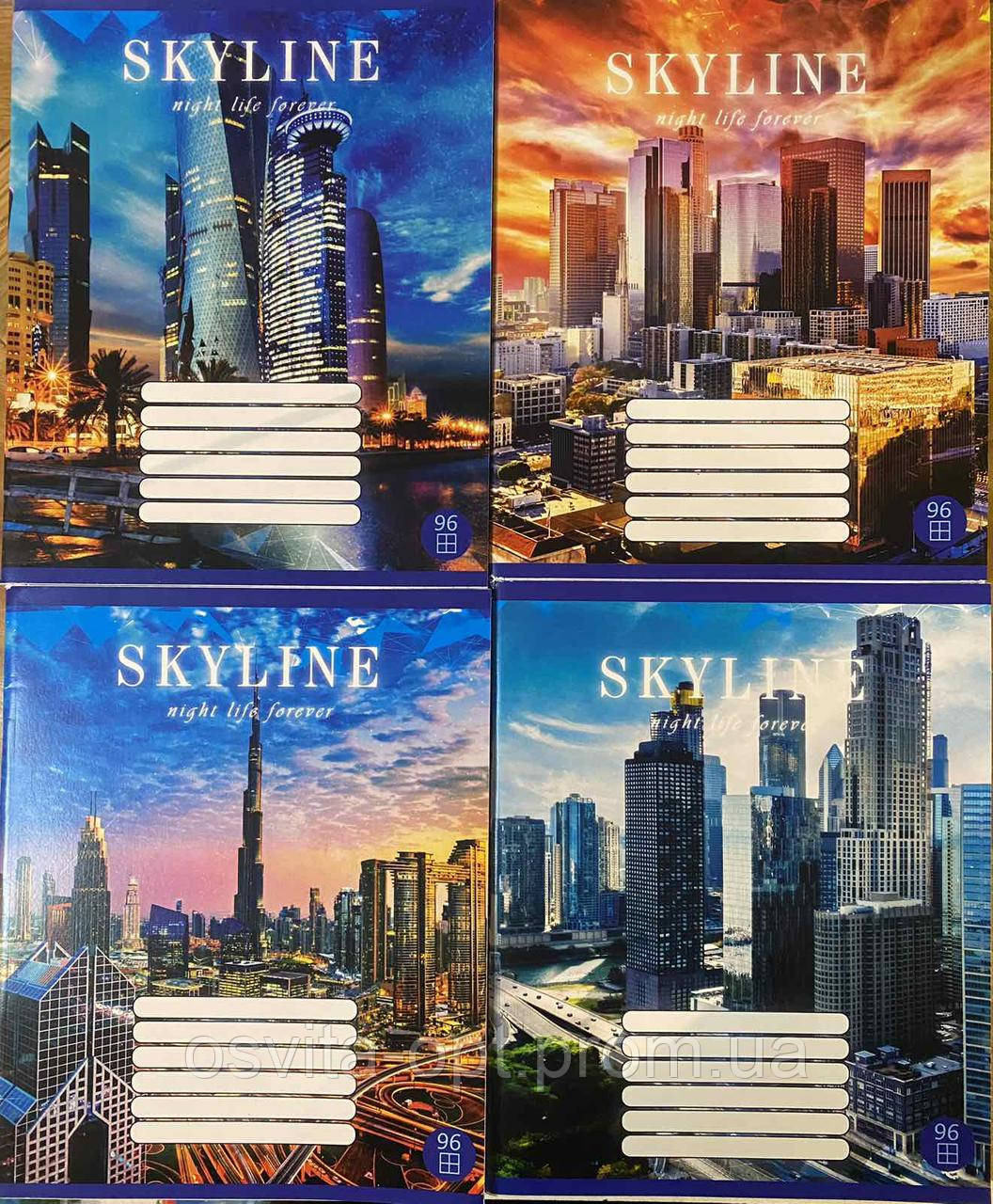 Зошит кольоровий 96 аркушів, клітинка" Лідер", фото 1