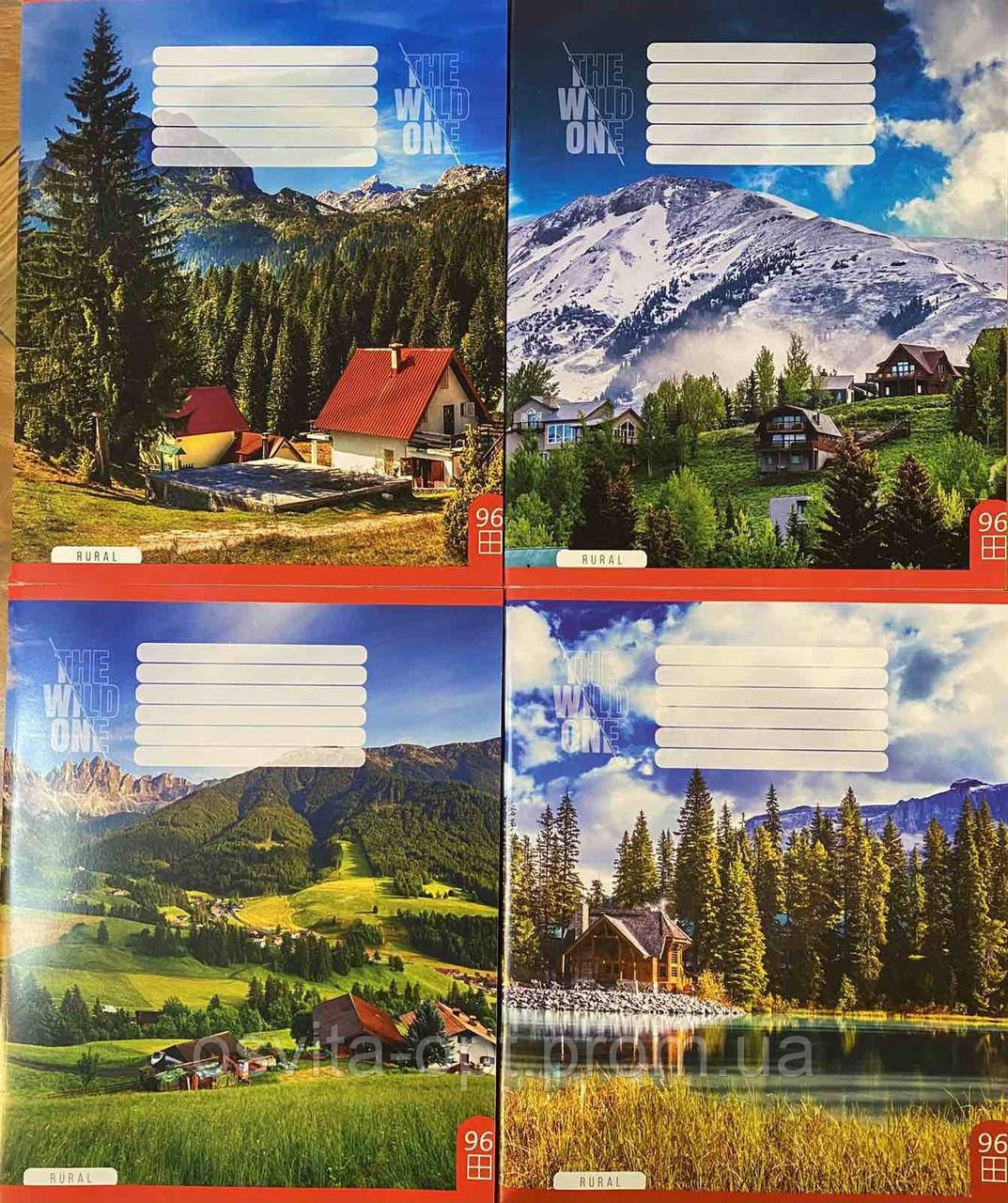 Зошит кольоровий 96 аркушів, клітинка" Лідер", фото 1