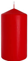 Свеча столовая цилиндр BISPOL красная 80 х 150 мм
