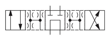 Гидросхема Гідророзподільника Р203АЛ.64: Р203АЛ1.64, Р203АЛ2.64, Р203АЛ3.64, Р203АЛ4.64
