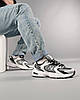Чоловічі кросівки New Balance 530 White Grey Black Silver Premium (Сірі) Взуття Нью Беланс 530 шкіряні сітка демісезон, фото 3