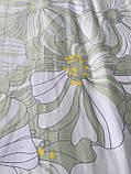 Сатин з купонним малюнком з оливковими квітами, ширина 220 см, фото 3