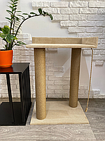 Висока кігтеточка для Мейн-кунів із лежанкою 95*60*40 см Шоколадний