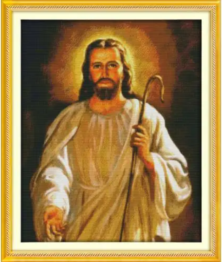 Набір для вишивання за нанесеною на канву схемою "Jesus". AIDA 14CT printed 49*58 см