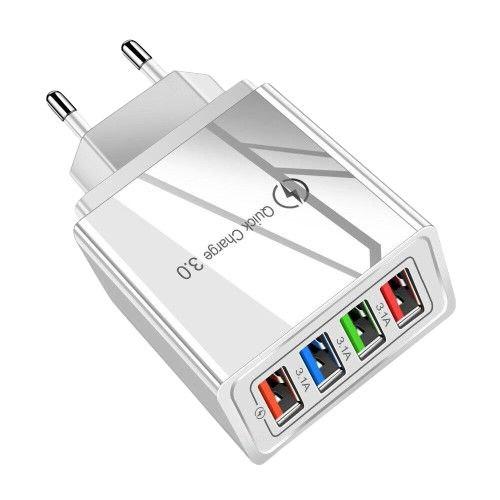Зарядний пристрій адаптер 220 V 4 Usb D22 6926