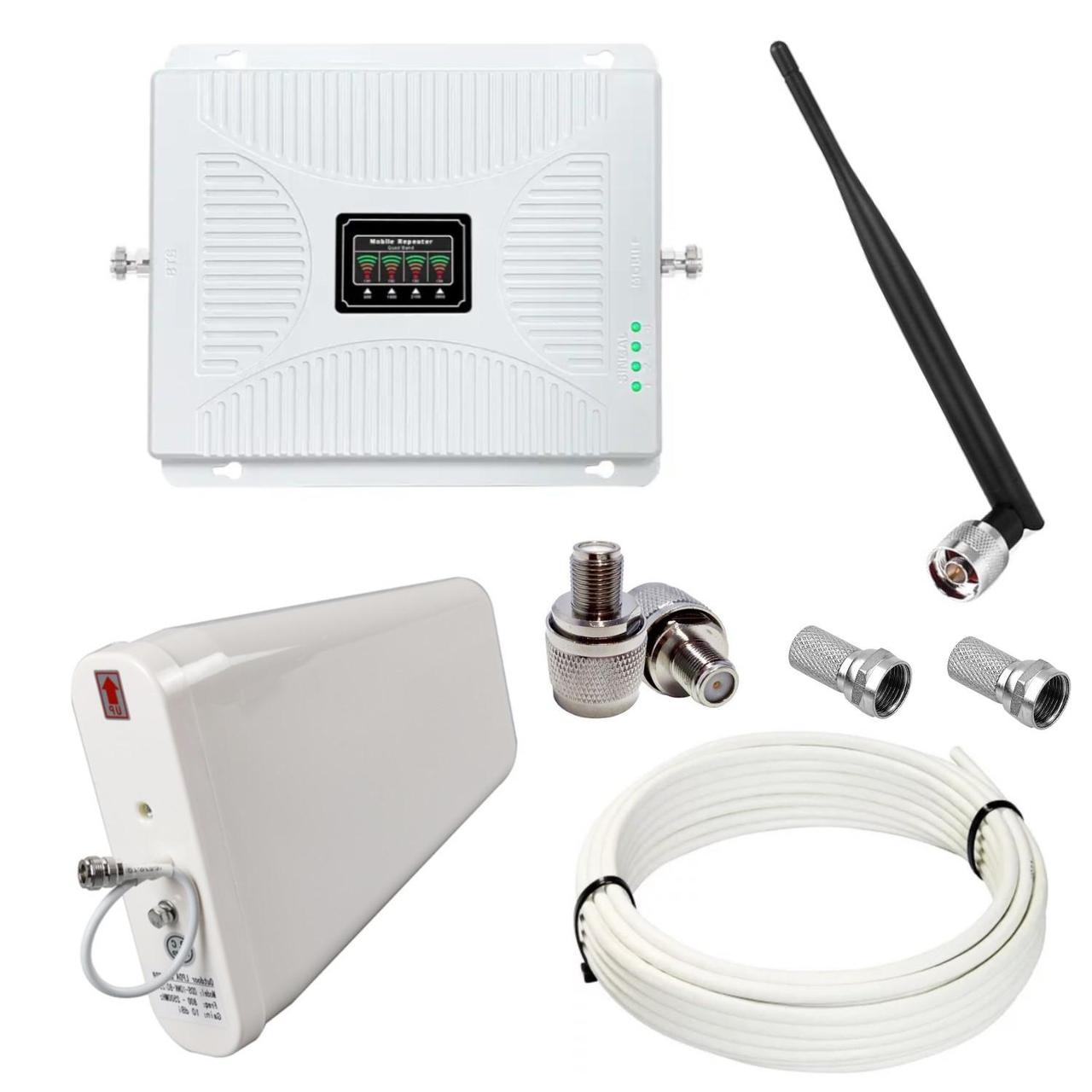 Репітер підсилювач мобільного зв'язку і інтернету SS11-GDWL 2G 3G 4G LTE 900 1800 2100 2600 МГц (10/I дБі), фото 1