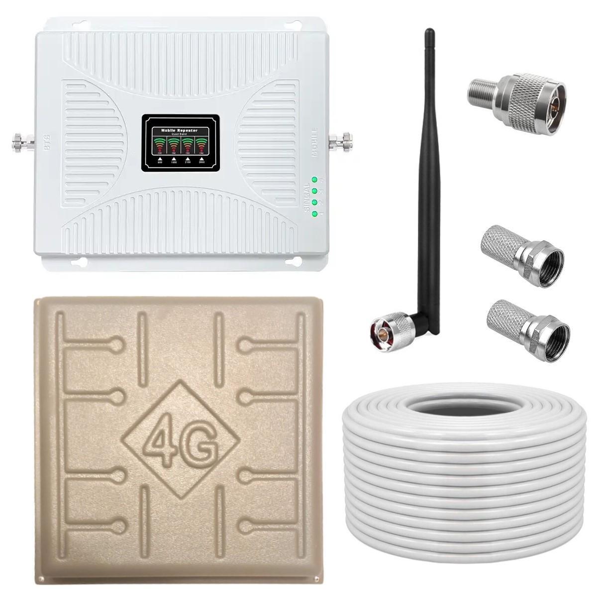 Репітер підсилювач мобільного зв'язку і інтернету SS11-GDWL 2G 3G 4G LTE 900 1800 2100 2600 МГц (17/I дБі), фото 1