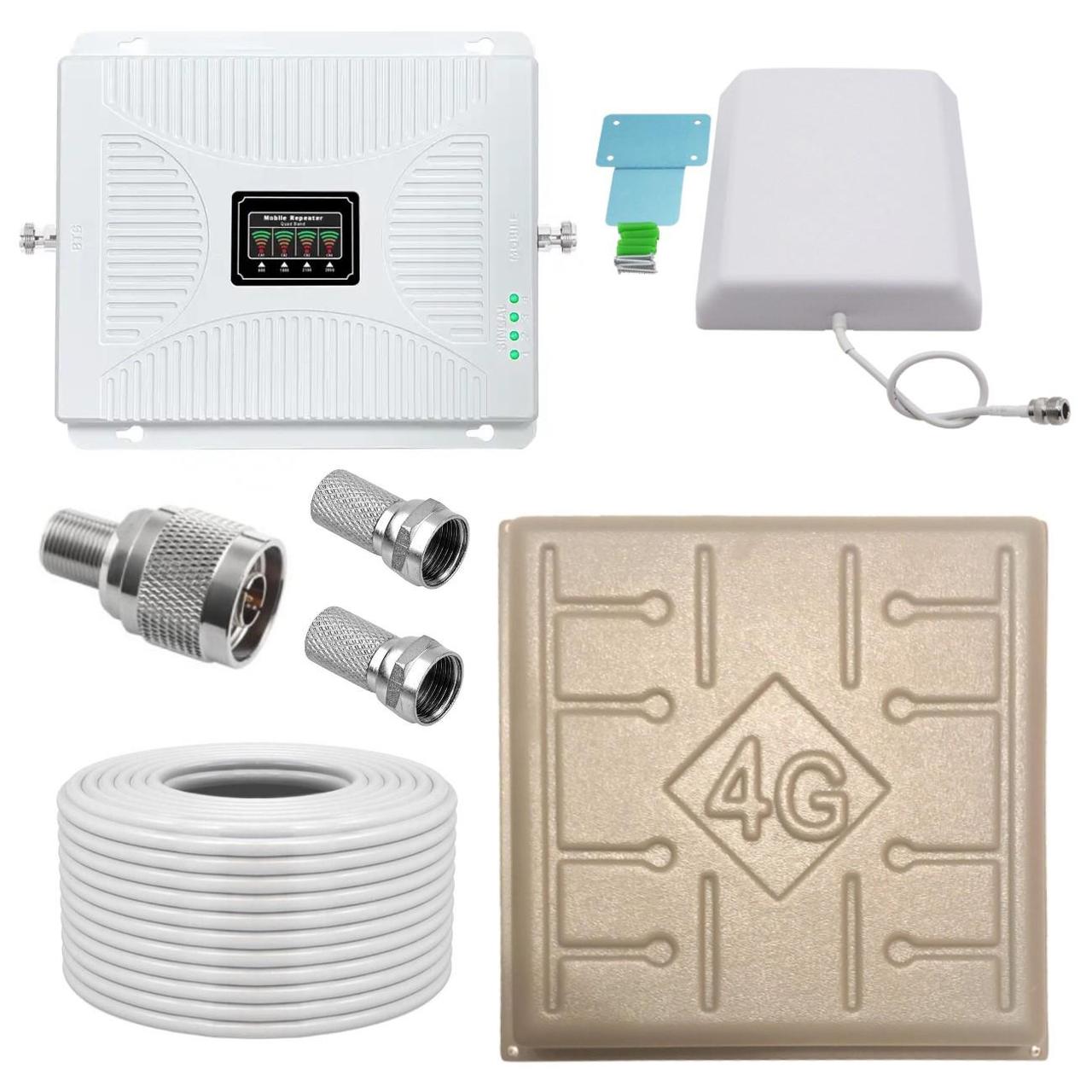 Репітер підсилювач мобільного зв'язку і інтернету SS11-GDWL 2G 3G 4G LTE 900 1800 2100 2600 МГц (17/8 дБі), фото 1