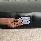 Одномісне надувне велюрове ліжко 188х99х30 см із вбудованим електронасосом на батарейках Bestway 67929, фото 7