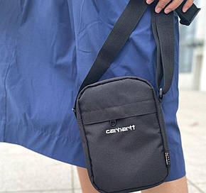 Сумка через плече Месенджер Барсетка Carhartt Кархарт прямокутна чорний, фото 1