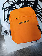 Сумка через плече Месенджер Барсетка Carhartt Кархарт прямокутна жовтогарячий, фото 3