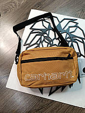 Сумка через плече Месенджер Барсетка Carhartt Кархарт прямокутна хакі No4019, фото 4