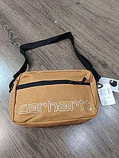 Сумка через плече Месенджер Барсетка Carhartt Кархарт прямокутна хакі No4019, фото 5