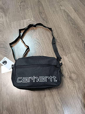 Сумка через плече Месенджер Барсетка Carhartt Кархарт прямокутна чорний No4020, фото 1