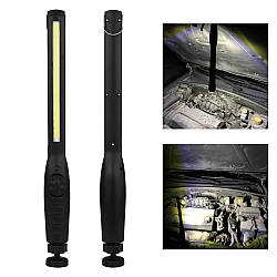Ліхтар акумуляторний JW821 (LED COB) з регулюванням яскравості + магніт (Black)