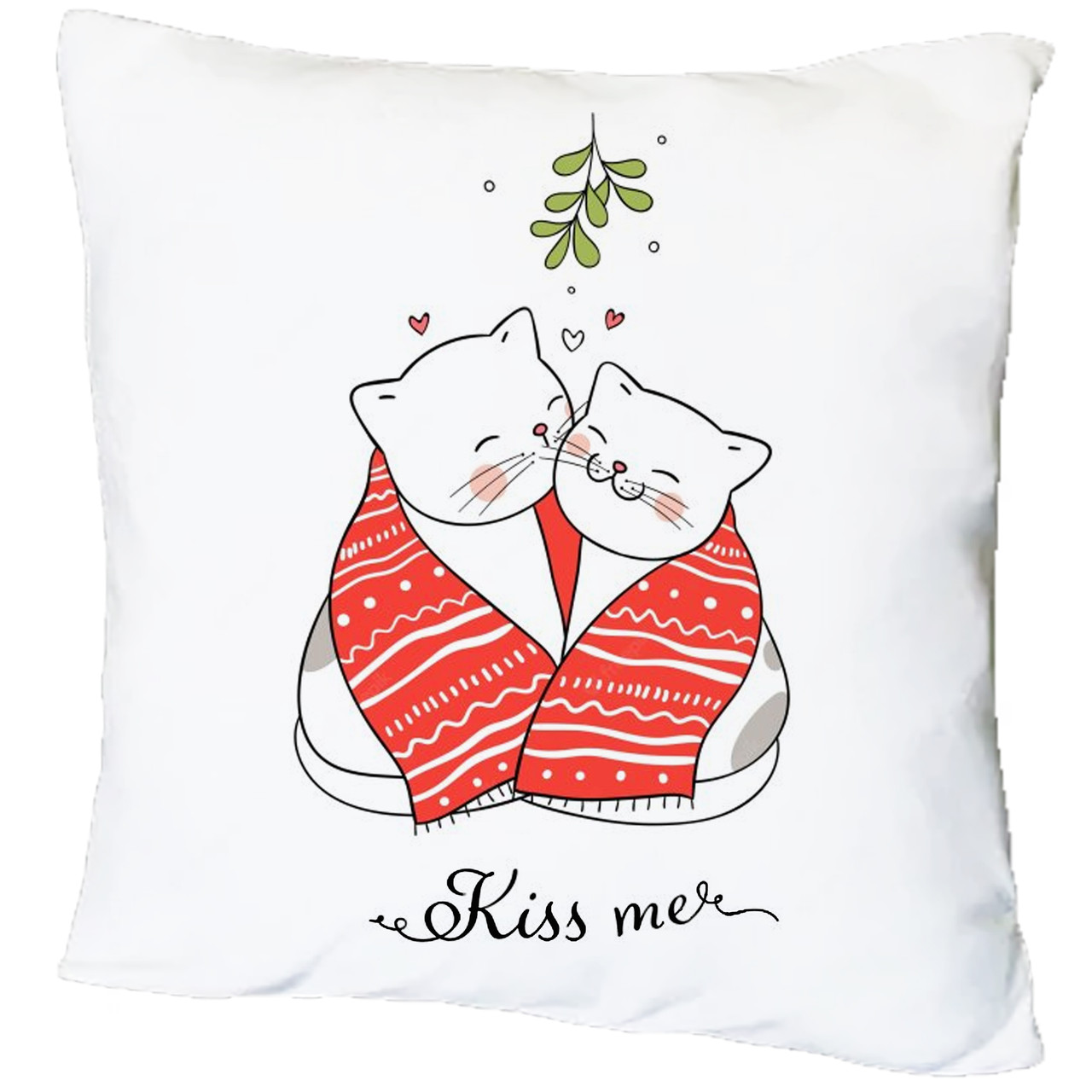Подушка з принтом "Kiss me"(17809)
