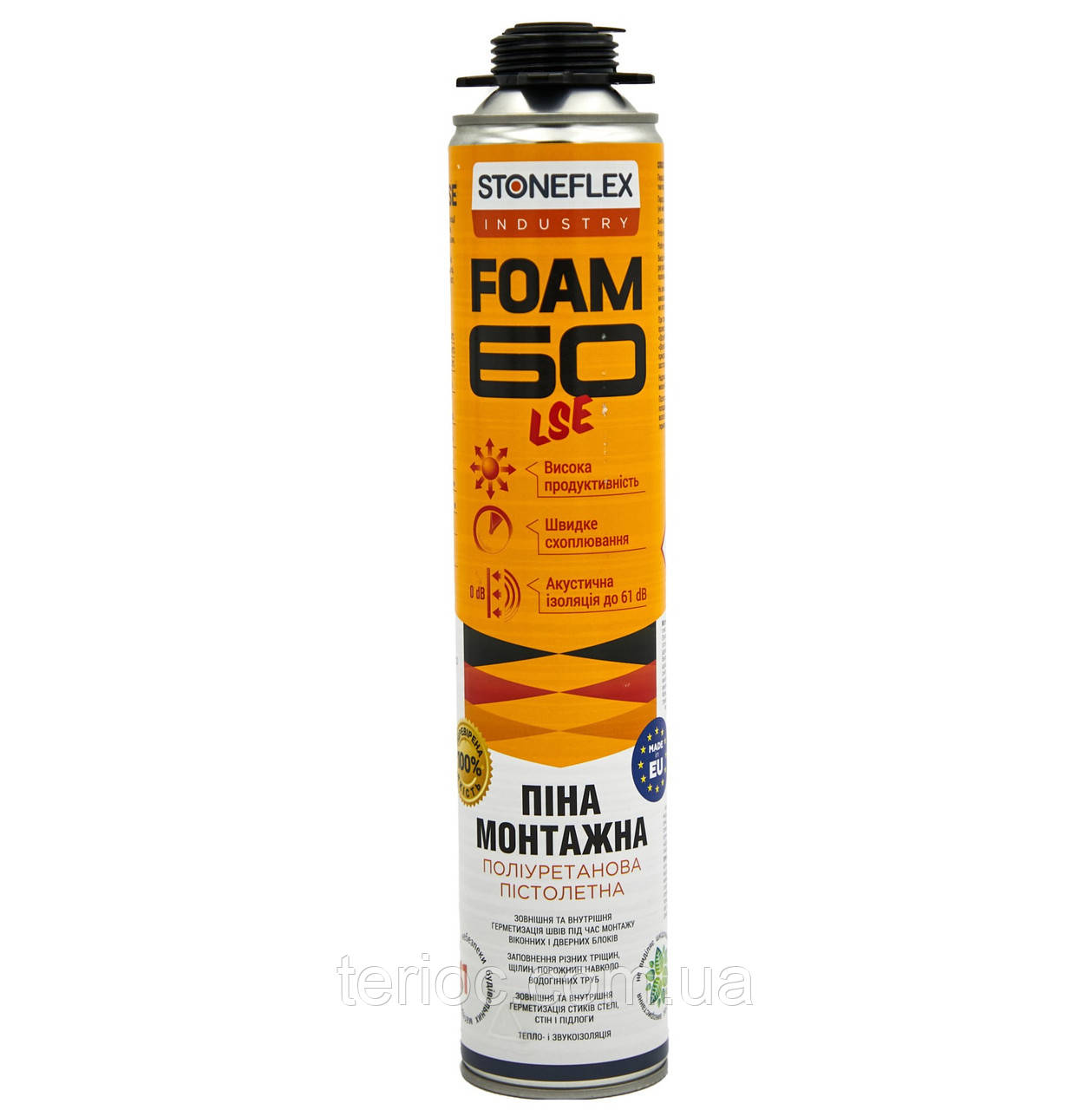 Stoneflex Industry Foam LSE 60 - монтажна піна, 760мл
