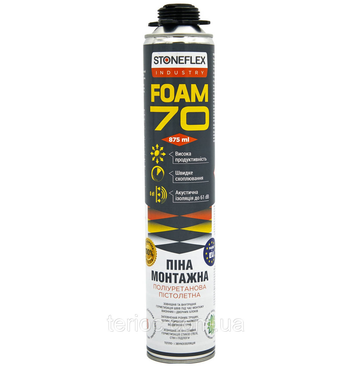 Stoneflex Industry Foam 70 - монтажна піна, 875мл