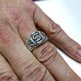 Чоловіча печатка зі срібла Дракон 8.19 гр, фото 2