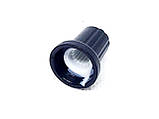 Ручка потенціометра AG2 чорна з білим верхом і смугою, D=15mm, H=17mm, фото 3