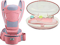 Хіпсит ерго-рюкзак-переноска та дитяча електрична полірувальна машинка для нігтів Baby Ca FS, код: 7759480