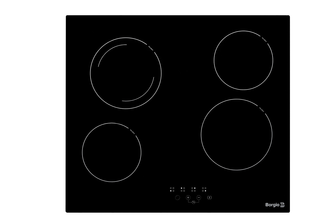 Електрична варильна поверхня зі склокераміки Borgio VC624 DR TC Black