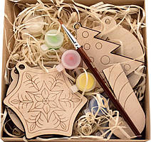 Набір ялинкових прикрас для розмальовування