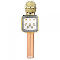 Детский Беспроводной микрофон караоке WS-1818 Gold с изменением голоса LDR