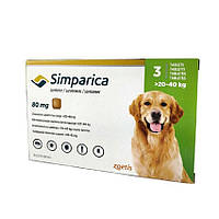 Симпарика таблетки інсектоакарицидні для собак 20-40 кг No3*80 мг Zoetis
