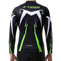 Костюм вело X-Tiger XM-CT-013 кофта з довгим рукавом + штани Green XXL