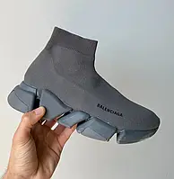 Gray balenciaga speed trainer deals