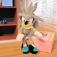 Детская плюшевая игрушка Соник 40см, забавная игрушка обнимашка Sonic, Серый
