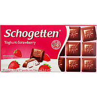 Шоколад Schogetten молочный с клубничным йогуртом 100 г