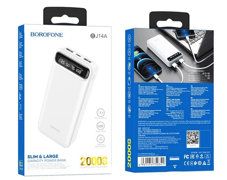 Додаткова батарея Borofone BJ14A 20000 mAh White, фото 2