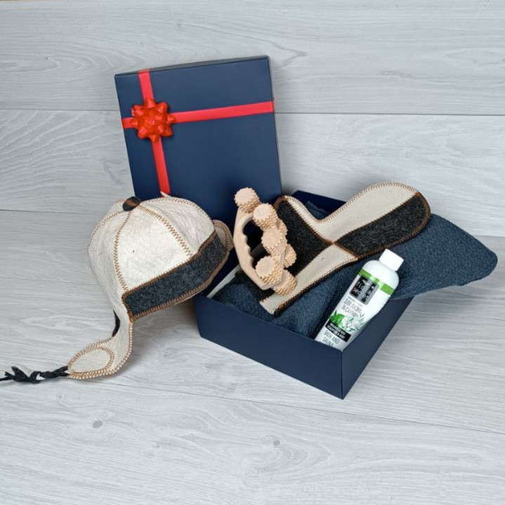 Подарунковий набір для бані та сауни Luxyart "Фінський" 5 предметів (PU-012)