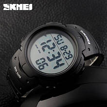 Годинник наручний чоловічий SKMEI 1068BK, водонепроникний чоловічий годинник, тактичний годинник. HG-803 Колір: чорний