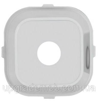 Скло камери Samsung A700 Galaxy A7 2015 з рамкою білого кольору, фото 1