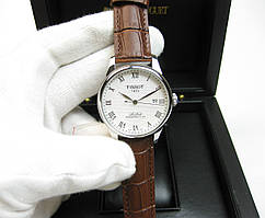 TISSOT LE LOCLE 39MM POWERMATIC 80 SILVER WHITE BROWN. AAA